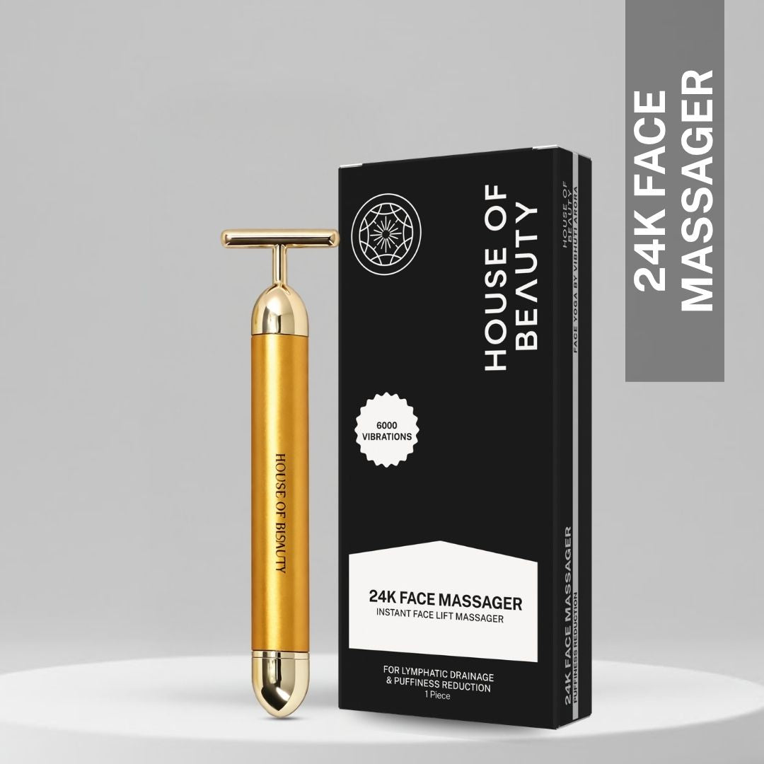 24k gold face massager electric facial roller for skin tightening lifting and lymphatic drainage