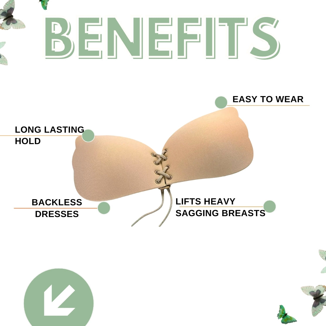 Butterfly Push Up Bra Invisible, Free, Self Adhesive, Front Chest Bandage  Wrap Lacing, Backless, Strapless Lingerie For Women From Yihan06, $1.87