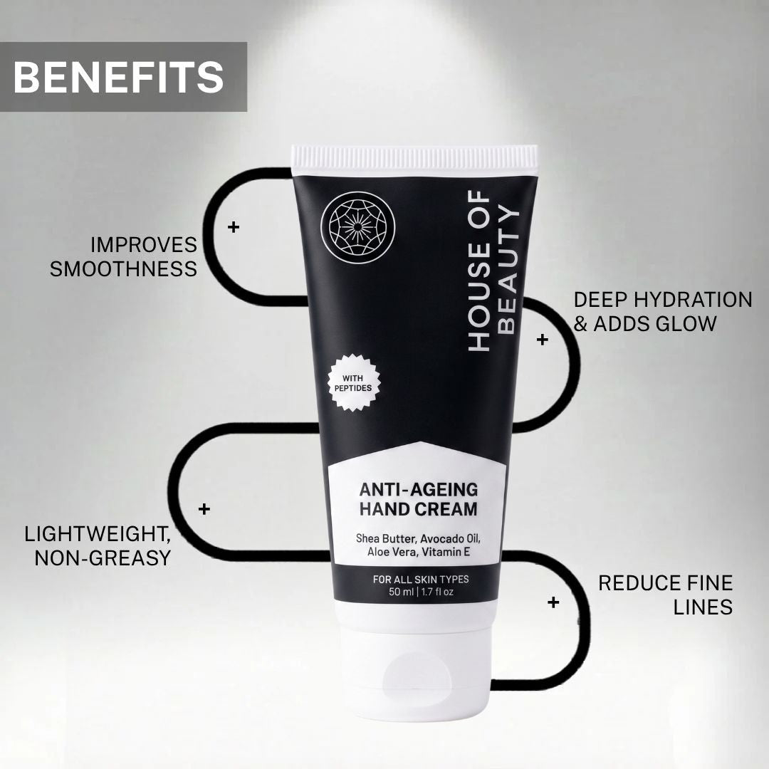 Anti-ageing hand cream that helps reduce dryness, dehydrated skin, rough texture, and visible signs of ageing while nourishing hands and cuticles.