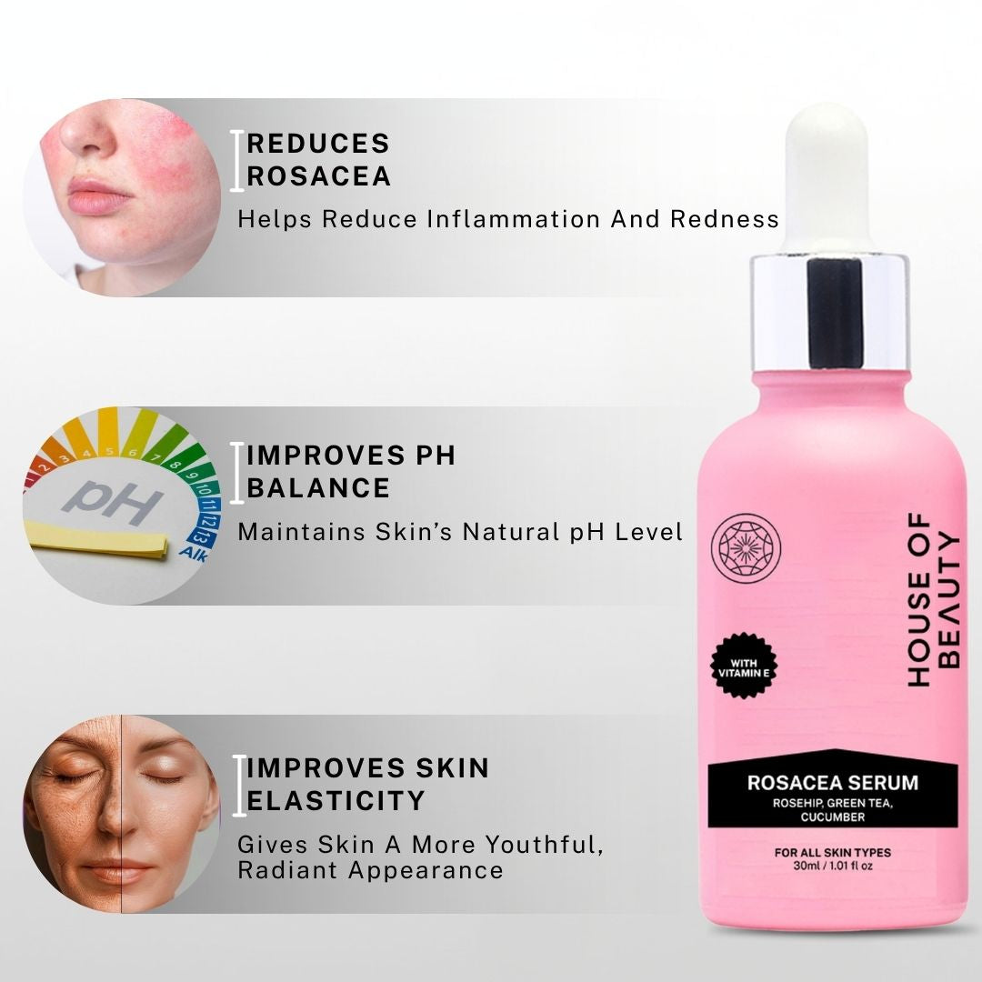 rosacea serum reducing redness inflammation improving ph balance and skin elasticity for healthy glowing skin