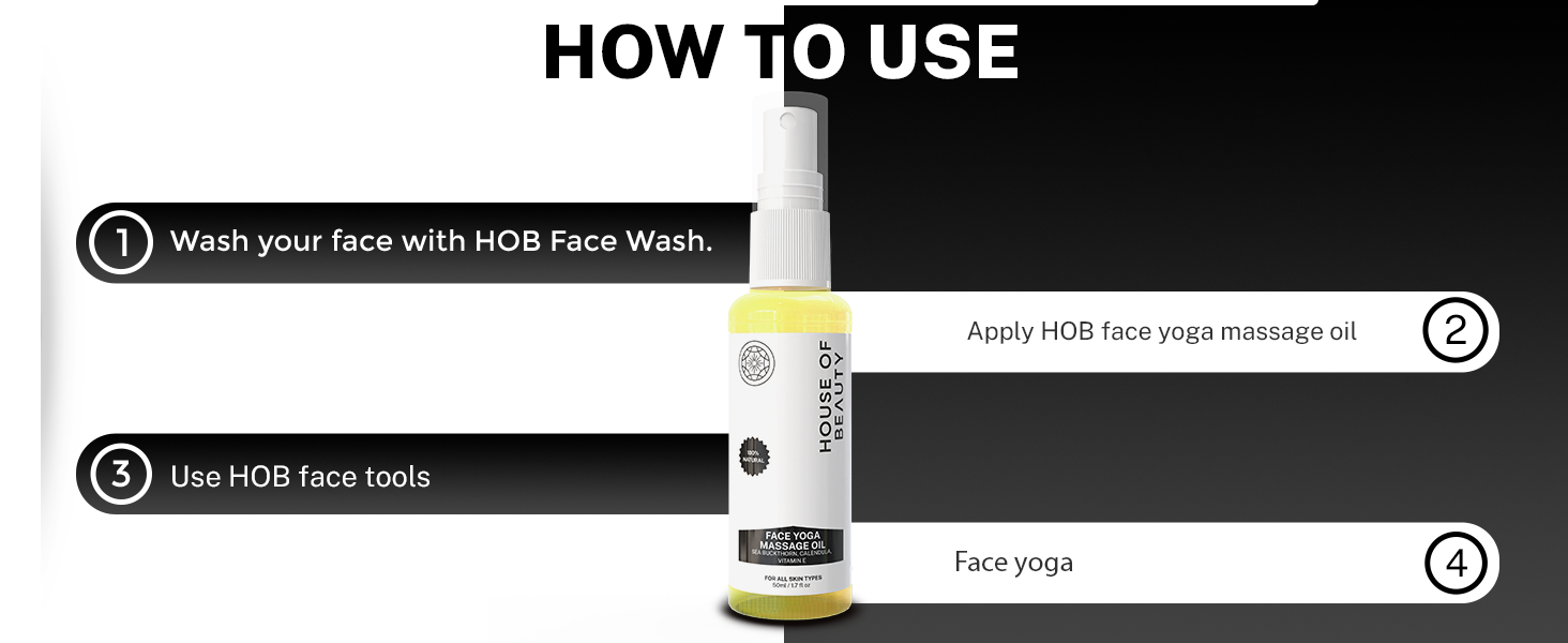A+ House of beauty Face Yoga massage oil How to use