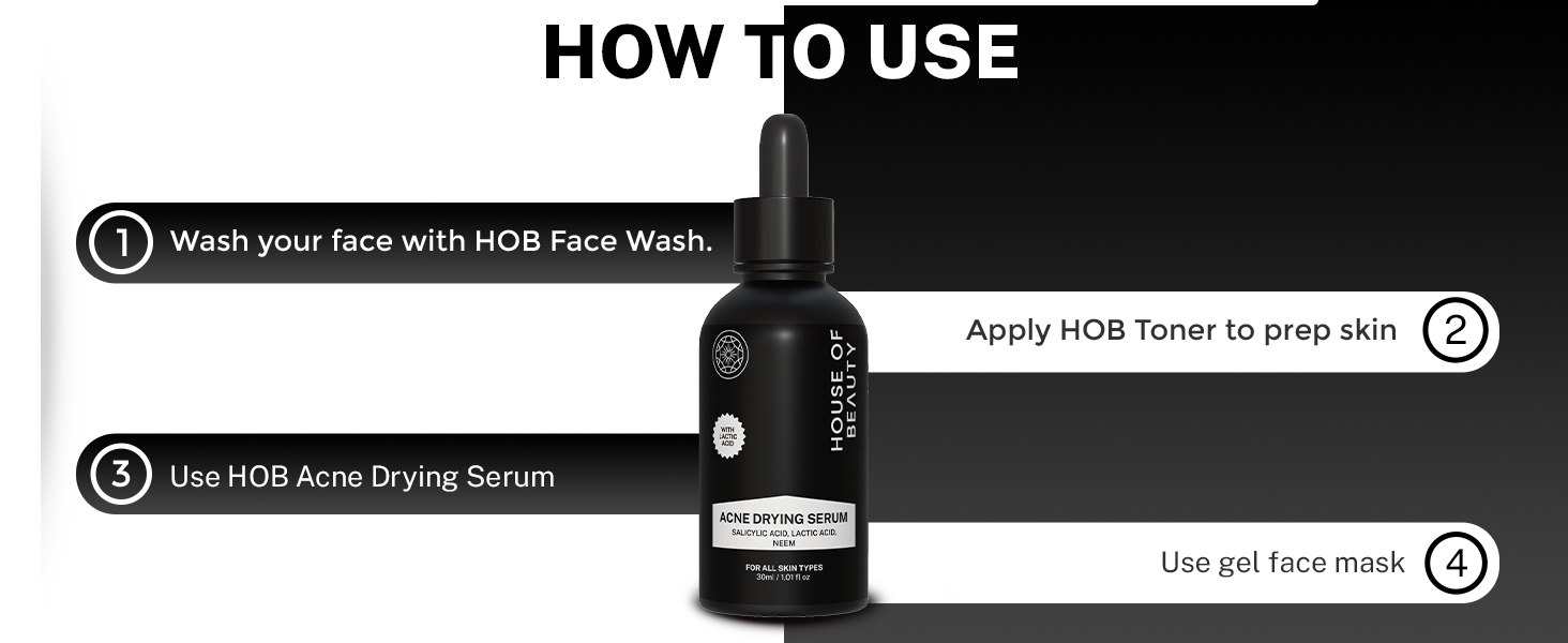 A+ House of beauty Acne drying serum How to use