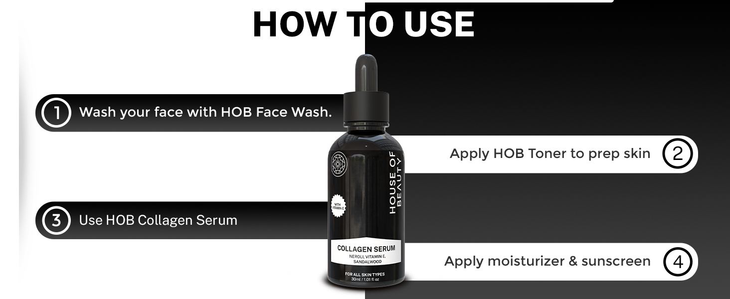 A+ House of beauty Collagen serum How to use