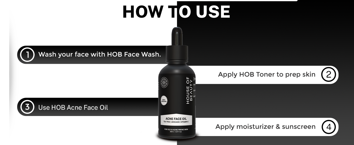 A+ House of beauty Acne Face oil how to use