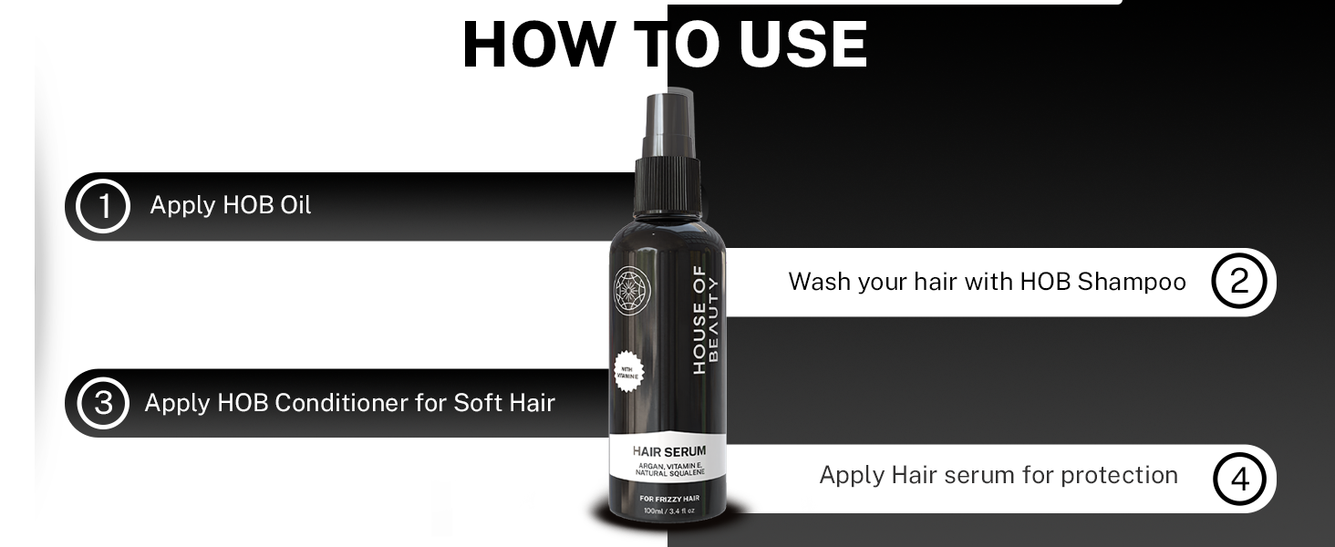 A+ House of beauty Hair Serum how to use