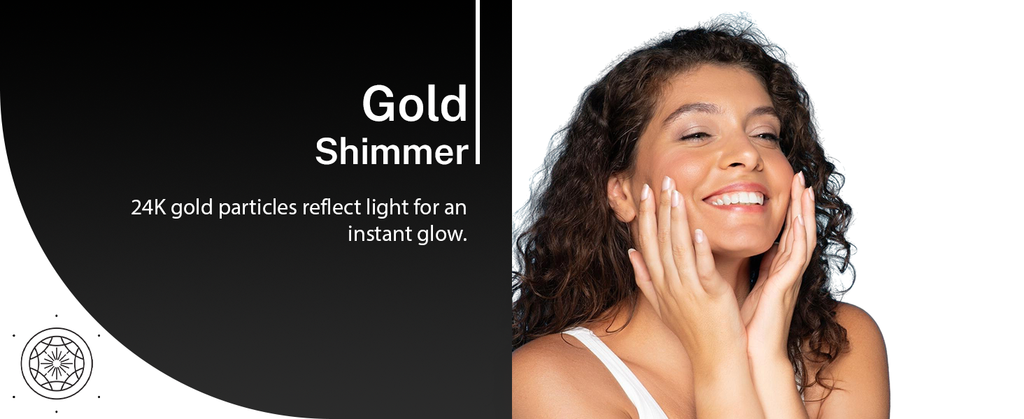 House of beauty 24k Gold dust mask give you gold shimmer