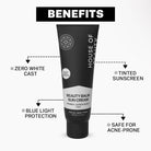 House of Beauty BB Cream with SPF — one-shade-fits-all tinted moisturizer with sun protection that evens skin tone, conceals blemishes, and gives a natural dewy glow for all Indian skin tones.