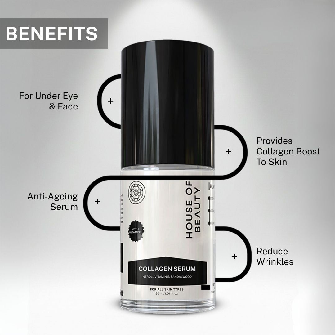 collagen serum benefits for face and under eye reducing wrinkles boosting collagen and improving skin texture