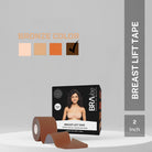 Dark bronze breast lift tape for deeper skin tones with breathable and long-lasting support