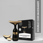 Double chin massager device for face lifting, jawline sculpting and skin tightening with multiple massage heads