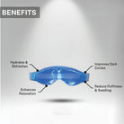gel eye mask benefits showing reduction of puffiness dark circles hydration and eye relaxation