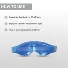 gel eye mask benefits showing reduction of puffiness dark circles hydration and eye relaxation