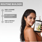 hair care routine using conditioner after shampoo and before serum for smooth healthy hair