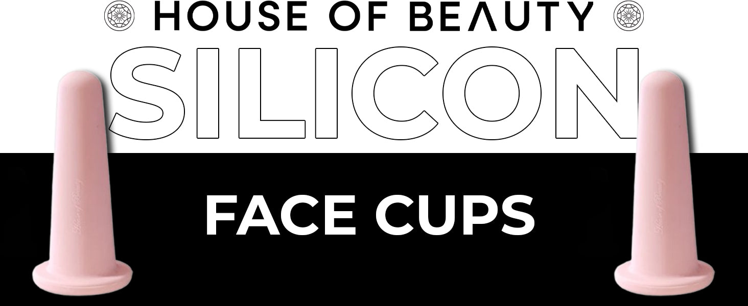 House of Beauty Silicone Face Lift Cups designed to lift and contour the face with medical-grade silicone, offering durable, skin-safe, painless suction therapy. Perfect for a long-lasting, rejuvenated look with easy pressure control.