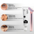 House of Beauty Under Eye Care Kit, which reduces puffiness by improving blood circulation and lymphatic drainage, fades dark under-eyes by stimulating collagen production, and smooths wrinkles for a firmer, youthful glow.