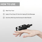 How to use House of Beauty Kumkumadi Telum Oil. Instructions include washing the face, applying a few drops of Kumkumadi Telum Oil, and massaging into the skin for best results.