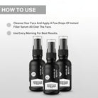 apply peptide serum on clean face daily for smooth youthful hydrated glowing skin