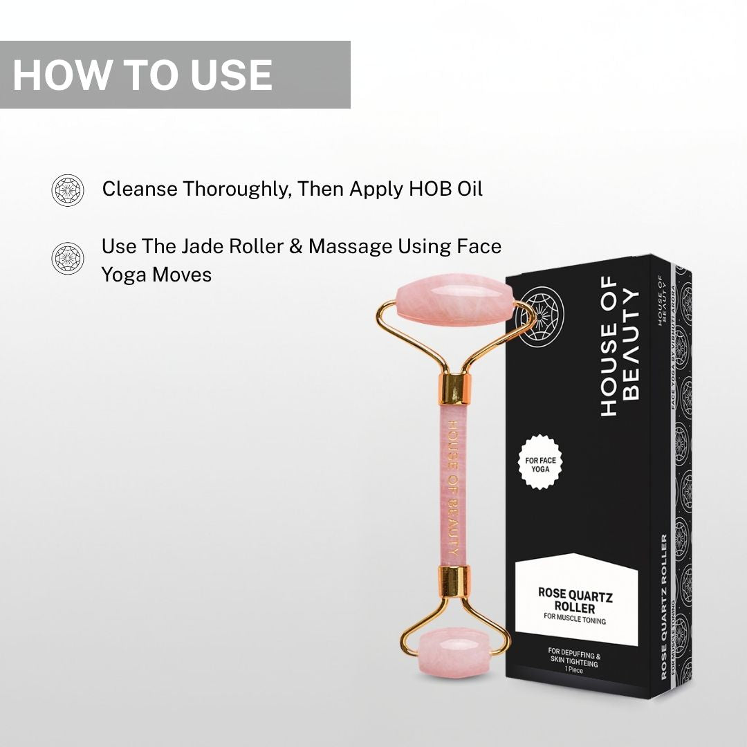 how to use rose quartz roller cleanse apply oil massage face using face yoga techniques for glow