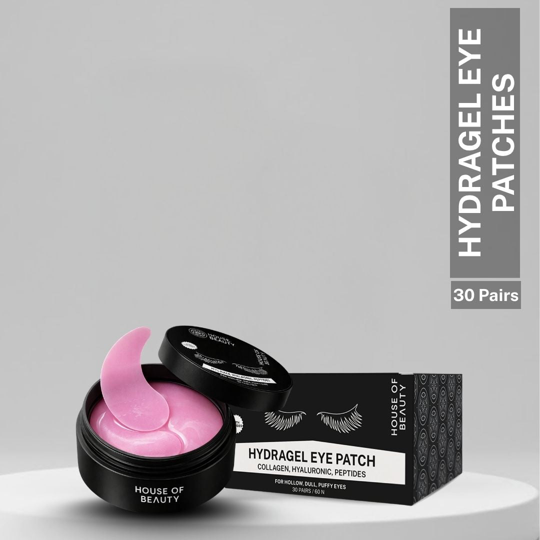 hydrogel eye patches with collagen hyaluronic acid peptides for dark circles puffiness under eye hydration 30 pairs