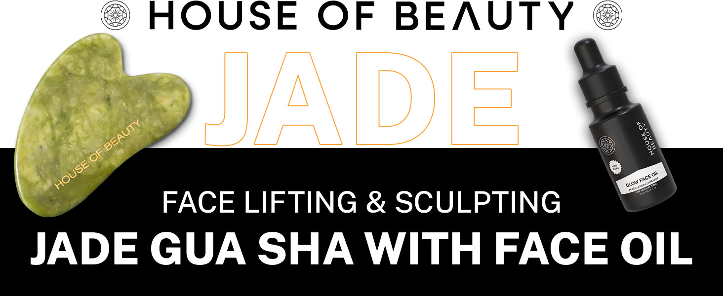 House of Beauty Jade guasha with Face oil