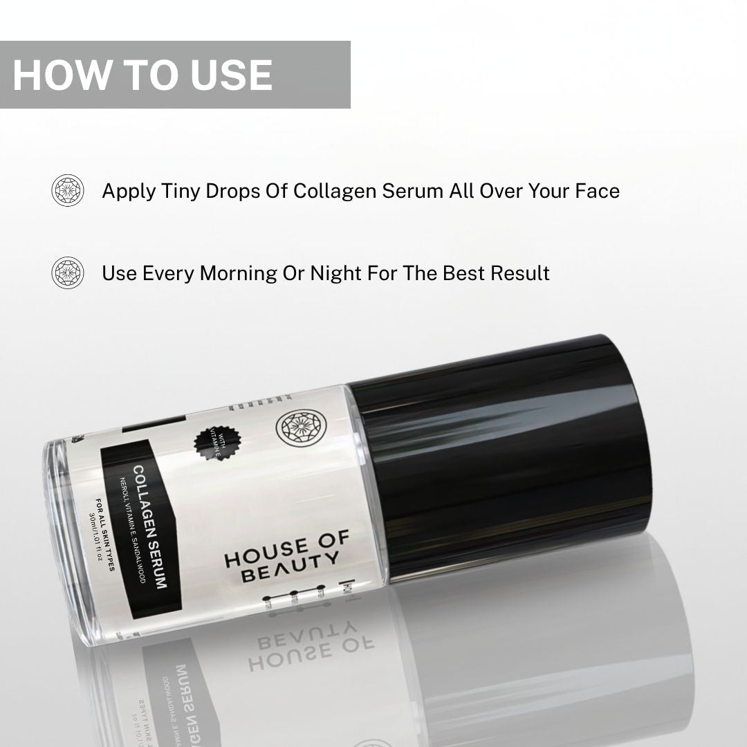 how to apply collagen serum on face daily for hydration anti ageing and glowing skin