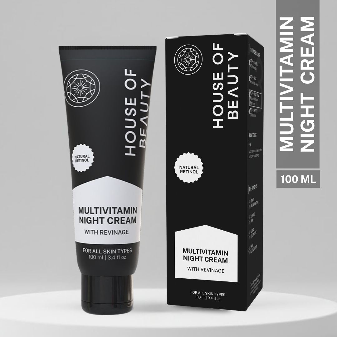 multivitamin night cream with natural retinol for anti aging skin repair and overnight skin rejuvenation