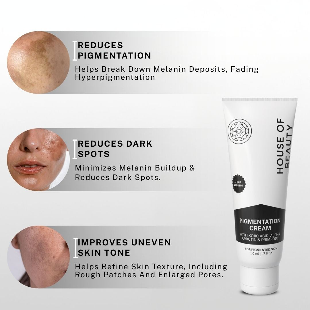 Pigmentation Face Cream helping reduce pigmentation, minimize dark spots and improve uneven skin tone and rough skin texture.