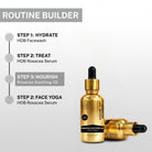 House of Beauty rosacea skincare routine including facewash, rosacea serum and rosacea soothing oil for calming sensitive skin.