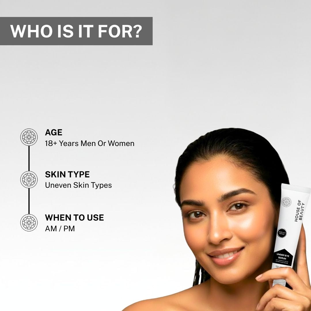 under eye serum for men and women all skin types daily use morning night for uneven skin tone