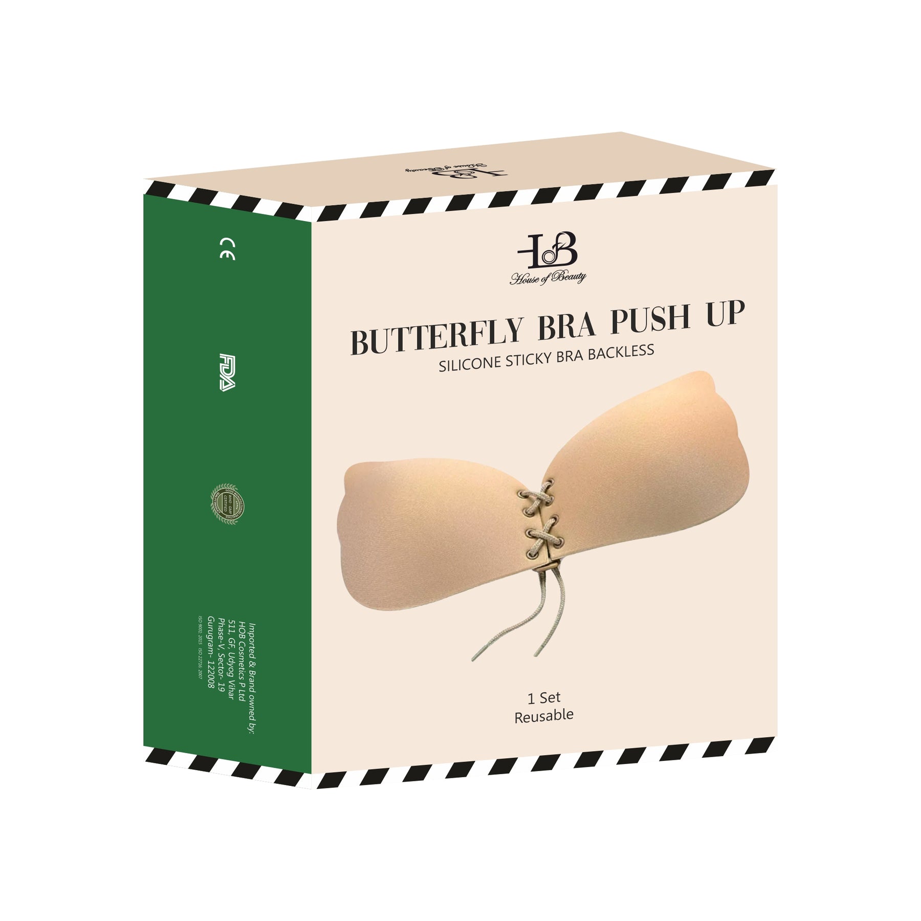 ZAUKY Butterfly Shape Bra Push Ups | Silicone Sticky Backless Bra  (Reusable) Pack of 1