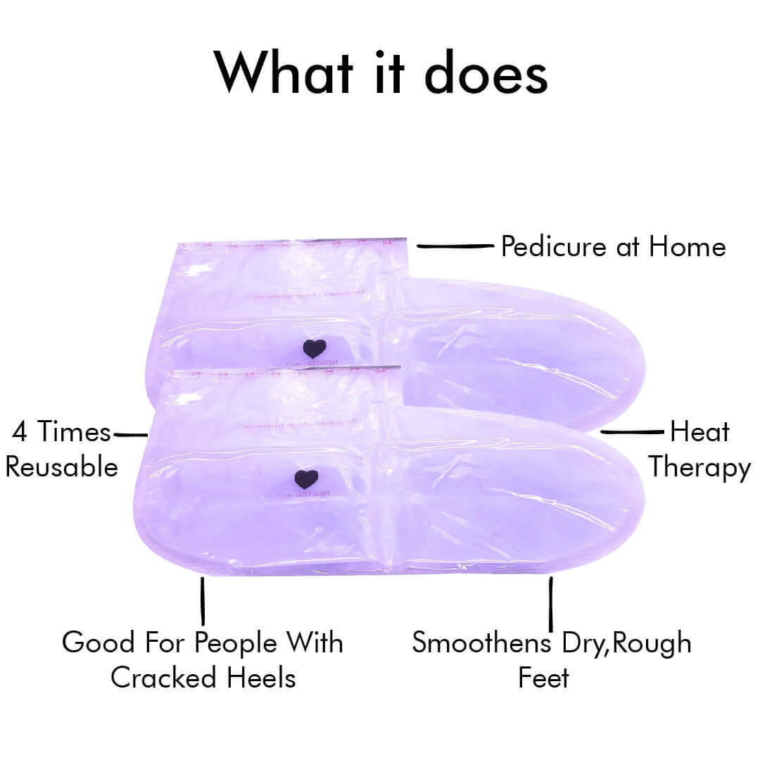 House Of Beauty India Skin Care Lavender Paraffin Hand Gloves & Foot Socks Combo (2 pairs) Face Yoga gym Vibhuti Arora facegym Jade roller Guasha skingym Guasha Teacher Training Learn Yoga certified FaceTools Make up Anti ageing Lavender Paraffin Hand Gloves & Foot Socks Combo (2 pairs)